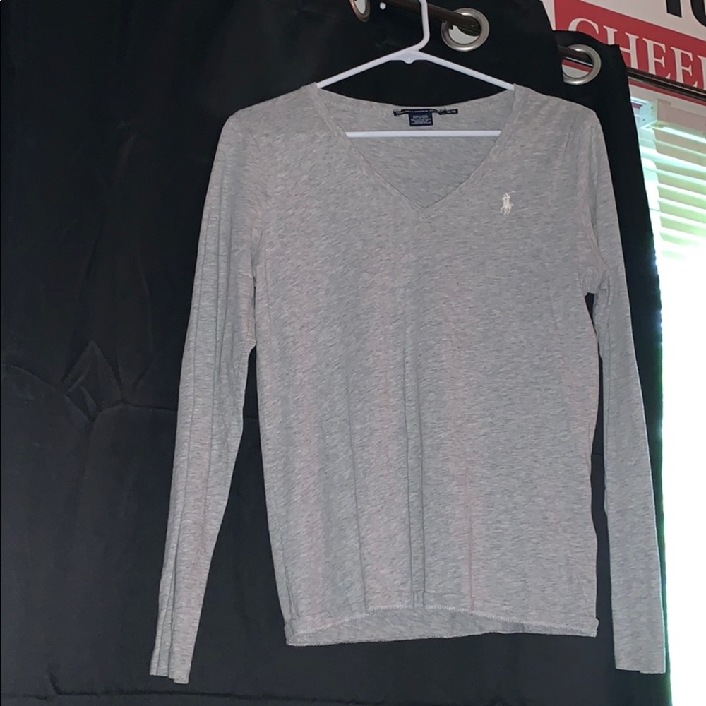 Grey polo long sleeve
